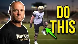 Bryant University OL coach/Run Game Coordinator Steven Ciocci - Gallop Drill (Gap Schemes)