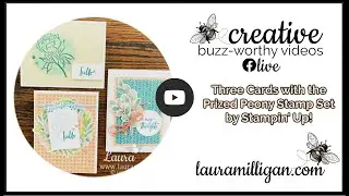 Create three card with Prized Peony Stamp Set and the Frames and Flowers Designer Series Paper