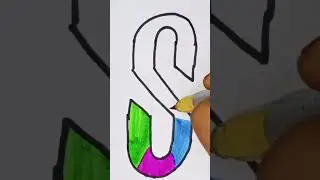 easy art 🥰💚 #satisfying latter S drawing #beautifulart #easyartlover #youtubeshorts#reels#trending