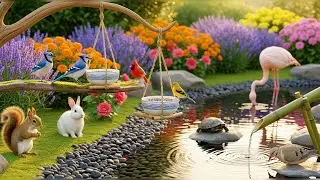 🔴 4K Serene Japanese Zen Garden at Golden Hour | Peaceful Nature & Wildlife Ambience &bull; Cat TV