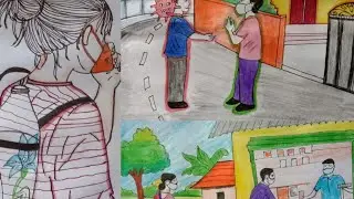 How to make Corona awareness poster by drawing |Color Pencil|.   #drawing #corona awareness