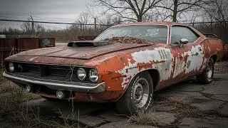 ASMR Car Restoration Full Rebuild of 1970 Plymouth Hemi Cuda from Abandoned Condition to Looking New