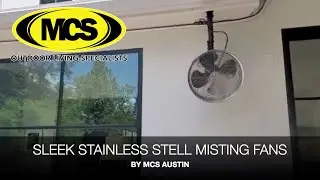 Sleek Stainless Steel Misting Fans!