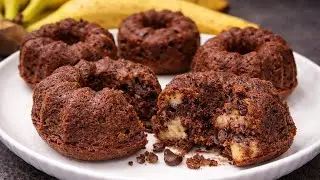 Easy Chocolate Banana Muffins 🍫🍌 | Super Moist, One Bowl Recipe