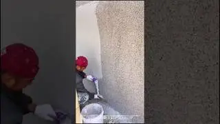 Imitation stone paint construction: let the wall instantly have the style of natural stone