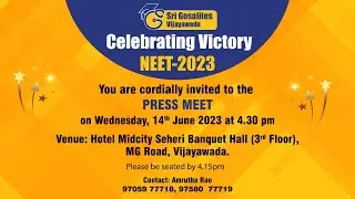 LIVE : Sri Gosalites Vijayawada Celebrating Victory NEET -2023 Results |Sri Gosalites MedicalAcademy