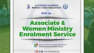 Associate and Women's Ministry Enrollment  Service