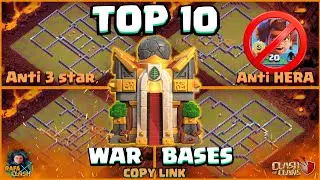 LAYOUTS CV16 TOP10 ANTI 3 ESTRELAS ANTI HERA / TH16 WAR BASE ANTI ROOT RIDER + LINK CLASH OF CLANS
