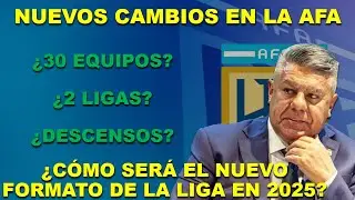 NUEVOS CAMBIOS EN LA AFA: ¿CÓMO SERÁ EL NUEVO FORMATO DE LA LIGA ARGENTINA EN 2025?