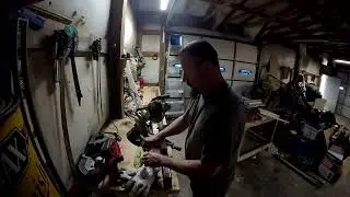 Cutting metal and prepping for the habitat build.