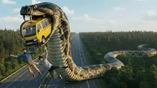 इतना बड़ा अजगर! 😱 आदमी को निगल गया? | Giant Python Attack (AI Video)