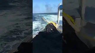 🌻fast fishing systems #fishinglife #fishboat #ocean #ship #waves 