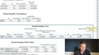 Парный t-тест в SPSS (2025) – пример из области нейронауки
