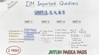 DM all units important questions pakka pass #discretemathematics #engineering #pass 