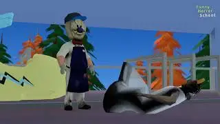 Funny horror school granny ice scream grandpa baldi scary teacher (1988)