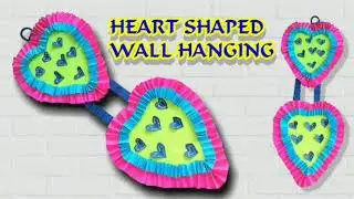Easy wall decoration idea | wall hanging Ideas | Paper Heart wall Decoration | Room decor ideas