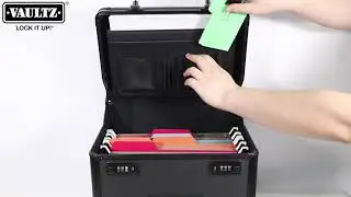 Vaultz Locking Letter Size Mobile File Chest, Tactical Black - VZ03969