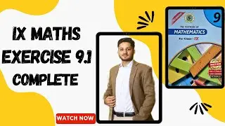 Exercise 9.1 Class 9 Complete | #sindh_board | #newmathematicsbook #karachi_board #aliyaanmalik