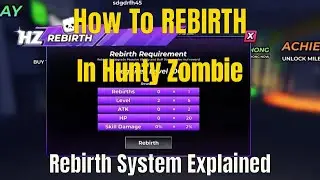 How To Rebirth In Hunty Zombie Roblox