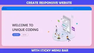 Create Responsive Website With Sticky Nav Bar on Scroll || Kumar Coding House