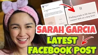 TEAM TARAH UPDATE.. SARAH GARCIA LATEST FACEBOOK PO.. BE GRATEFUL EVERYDAY GUYS💖💖