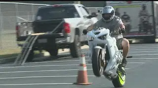 Motorcycle stunt outreach team visits Labrae