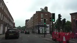 Driving On College Street, Deansway, Bridge Street & New Road, Worcester, Worcestershire, UK