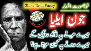 John Elia Best Poetry | 2 lines Urdu Poetry | Urdu Poetry by Raheel  | جون ایلیا