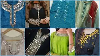 🎊Mirror Work Neck Design 2024 | Neck Design With Mirror Work