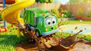 Muddy Trucks Bath Song Learn Colors & Vehicles Nursery Rhymes