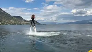 Rick Pearce and the Reel Stunt Driving School &mdash; First time EVER Electric Guitar-Flyboarding!