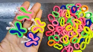 How to make rubber band/butterfly rubber band making at home/DIY rubber band making/DIY rubber band