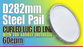 Bucket Can Lid Line for 60epm pail can curled lug lid making #pailcanlid #tincanpaillid #canmaking