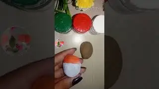 India flag painting on stone #indianflag #painting #youtubeshorts