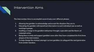 Responsible Online Gambling Intervention Plan