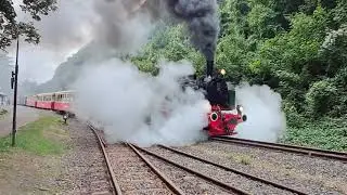 Vulkan-Express Mitfahrt 🚂 #dampflokomotive #brohltal #steamlocomotive 