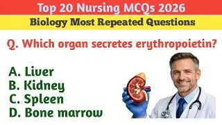 Top 20 Nursing Mcqs 2026 |Biology Mcqs |ImportantNursing Mcqs |Nursing