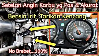 Cara Menyetel Setelan Angin Karburator Megapro, GL, Tiger Agar Langsam dan Pas