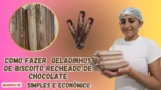 COMO FAZER  GELADINHOS DE BISCOITO RECHEADOS DE CHOCOLATE Simples e econômico #008 #recomeço