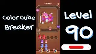 Color Cube Breaker Level 90 Gameplay 🎮 | Smash Cubes Puzzle Game | Go Answer