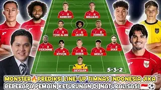 MONSTER🔥PREDIKSI LINE-UP TIMNAS INDONESIA JIKA BEBERAPA PEMAIN KETURUNAN DI NATURALISASI 🇮🇩⚽