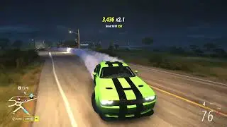 Drifting dodge hellcat on Forza horizon 5