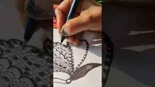 Butterfly,,🦋🦋 Mandala art,,,#short vedio#,,art Creation with Sangeeta 🤗🤗 for more videos,👍 subscribe