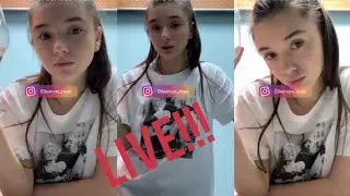 Cute Russian Teen prepares breakfast with her Cute pet Cat - Part 1