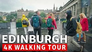 Rainy Walk in Edinburgh Scotland | July 2023