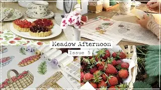 Strawberries & Cross Stitch / Slow Living Vlog / Baking & Colouring/ Meadow Afternoon 5