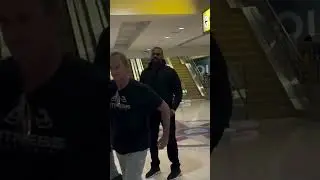 😂 A guy shoulder-checks UFC heavyweight champ Jon Jones at the airport! #UFC #MMA