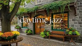 COZY OUTDOOR CAFE JAZZ | SLOW COFFEE STREET VIBES ☕🚶 | BACKGROUND