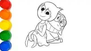 Joy and sadness easy drawing for kids and toddlers