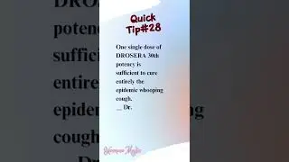 Quick tip #28 @homoeomedic #homoeopathy #drosera